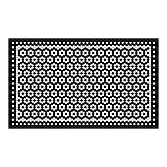 Black diamond pattern premium vinyl mat