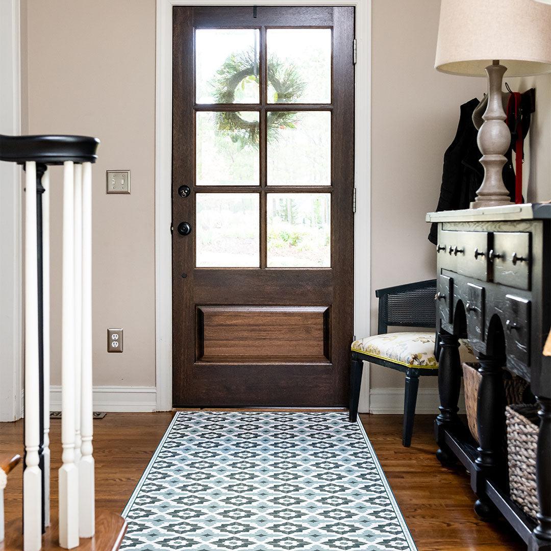 Sarah  | Blue - Premium Vinyl Floor Mat