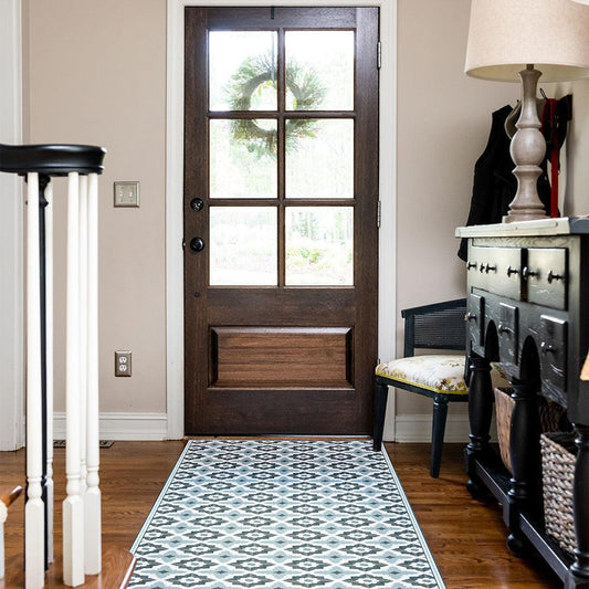 Sarah  | Blue - Premium Vinyl Floor Mat