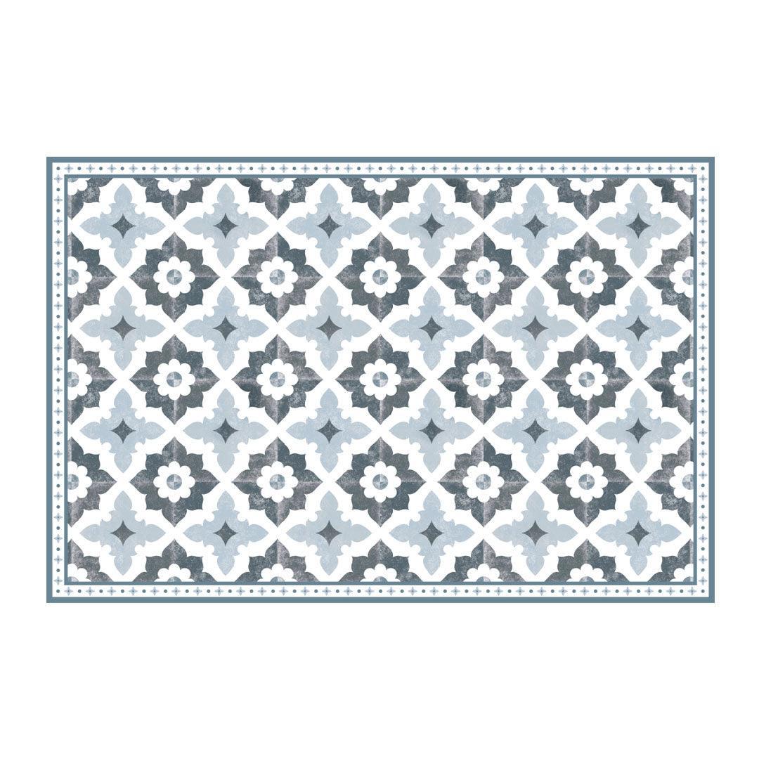 Sarah  | Blue - Premium Vinyl Floor Mat