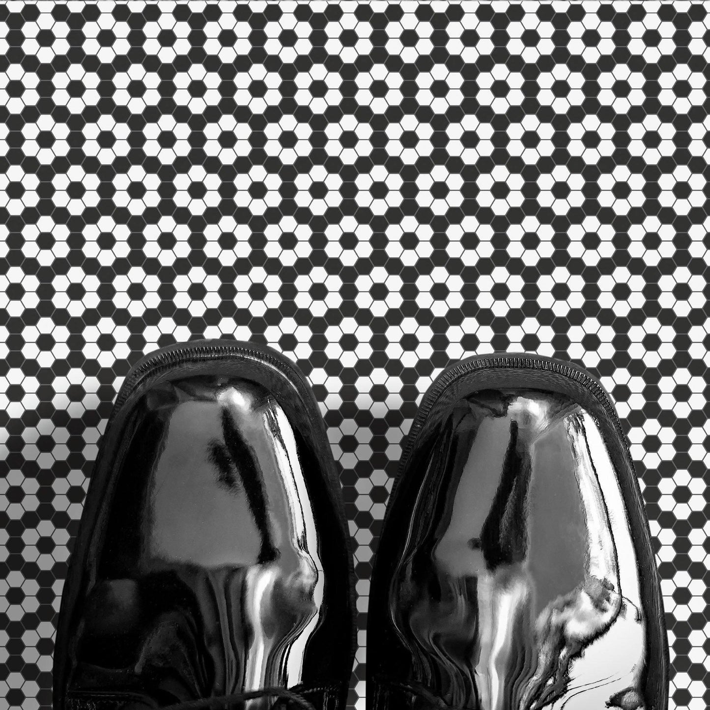 Black diamond pattern premium vinyl mat