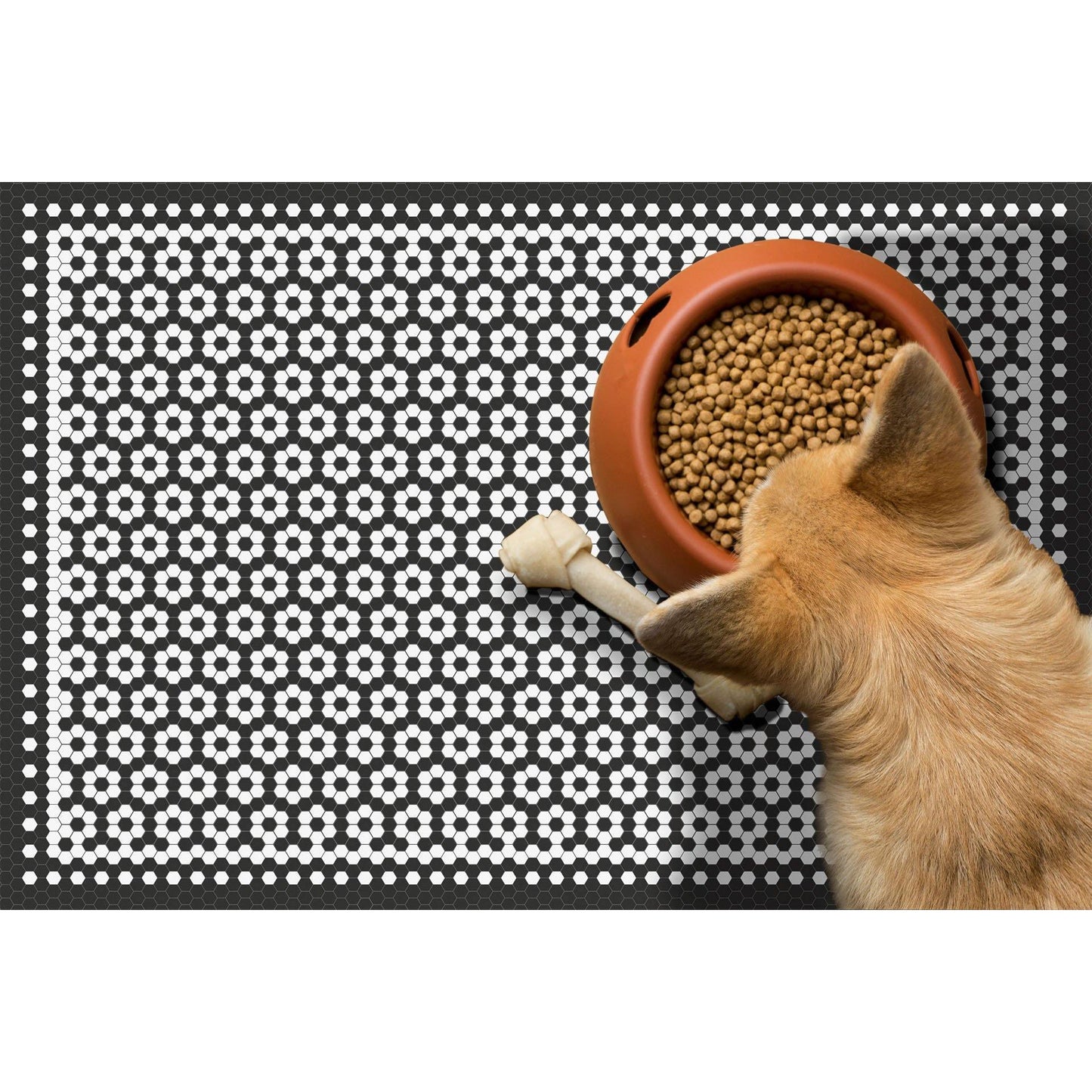 Black diamond pattern premium vinyl mat